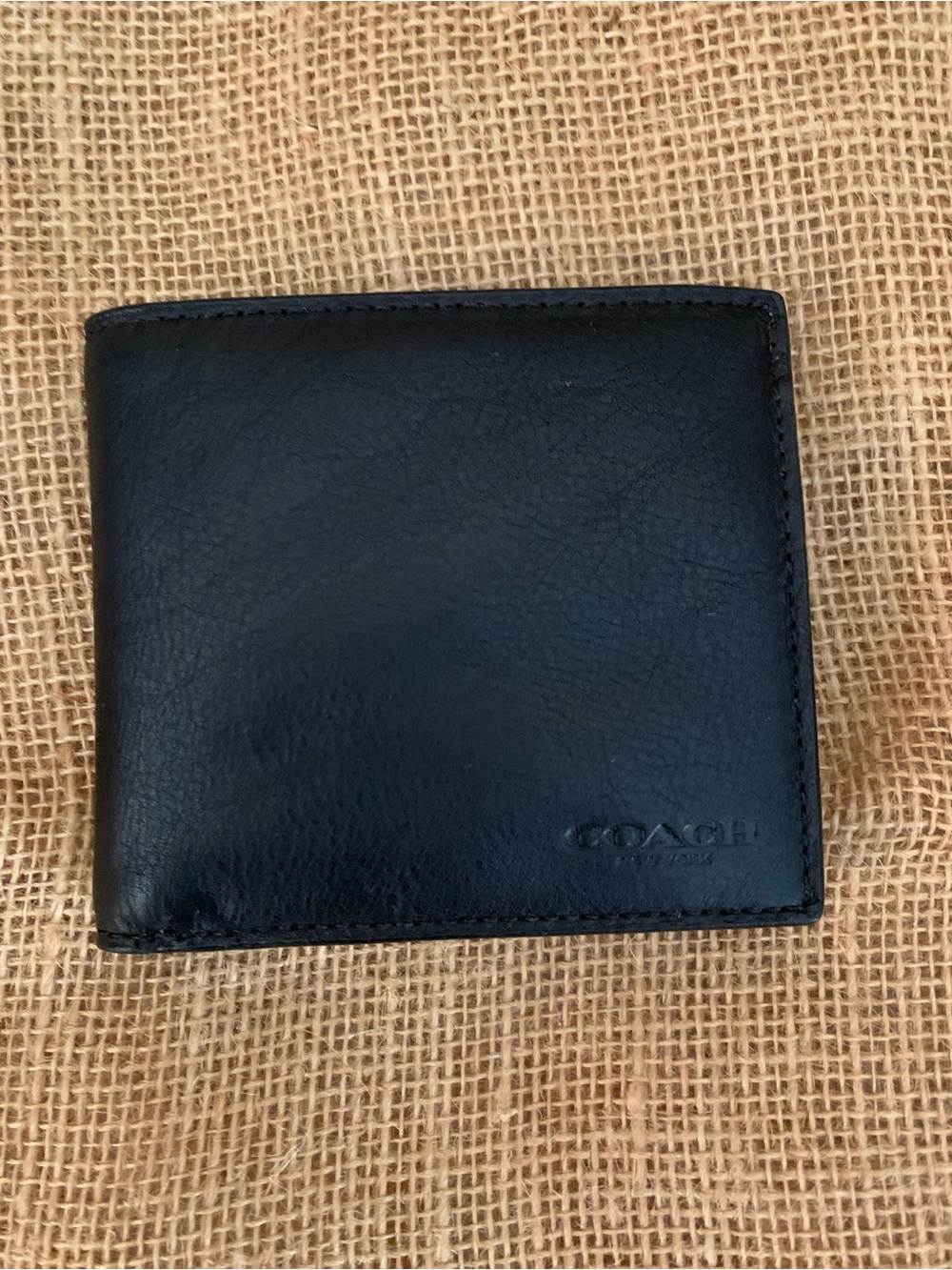 Coach Men's Black Leather Bifold Wallet